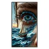 Silhouette Ocean Girl-11CT Stamped Cross Stitch 40*70cm/15.75*27.56in(Big Size)