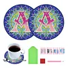 2pcs/set DIY Diamond Painting Special Shape Acrylic Alphabet Coaster Kit