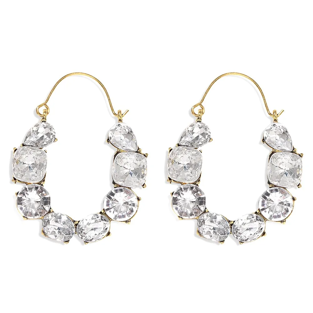 Dvacaman New Shiny Rhinestone Earrings Tassel Drop Earrings For Women Luxury Jewelry Long Dangle Earrings 2022 Party Accessories