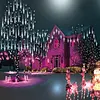 Meteor shower lamp outdoor led solar street lamp atmosphere lamp colorful outdoor rainproof lantern Christmas