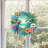 (US Local)Acrylic Special Shape Beach Parrots Double Sided Effect DIY Diamond Painting Art Pendant Kit