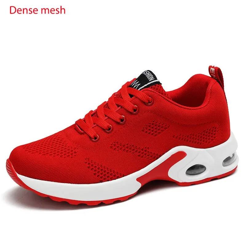 Women  Cushion Sneakers Fashion Lace Up Breathable  Running Shoes Lightweight Outdoor Fitness Sports Shoes Female Casual Shoes