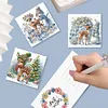6Pcs Christmas Snowman DIY Diamond Painting Card for Friends Family Gift