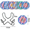 (US Local)[Upgrade]6pcs/set DIY Diamond Painting Waterproof Case Classic Mandala Coaster Gift Decor Set