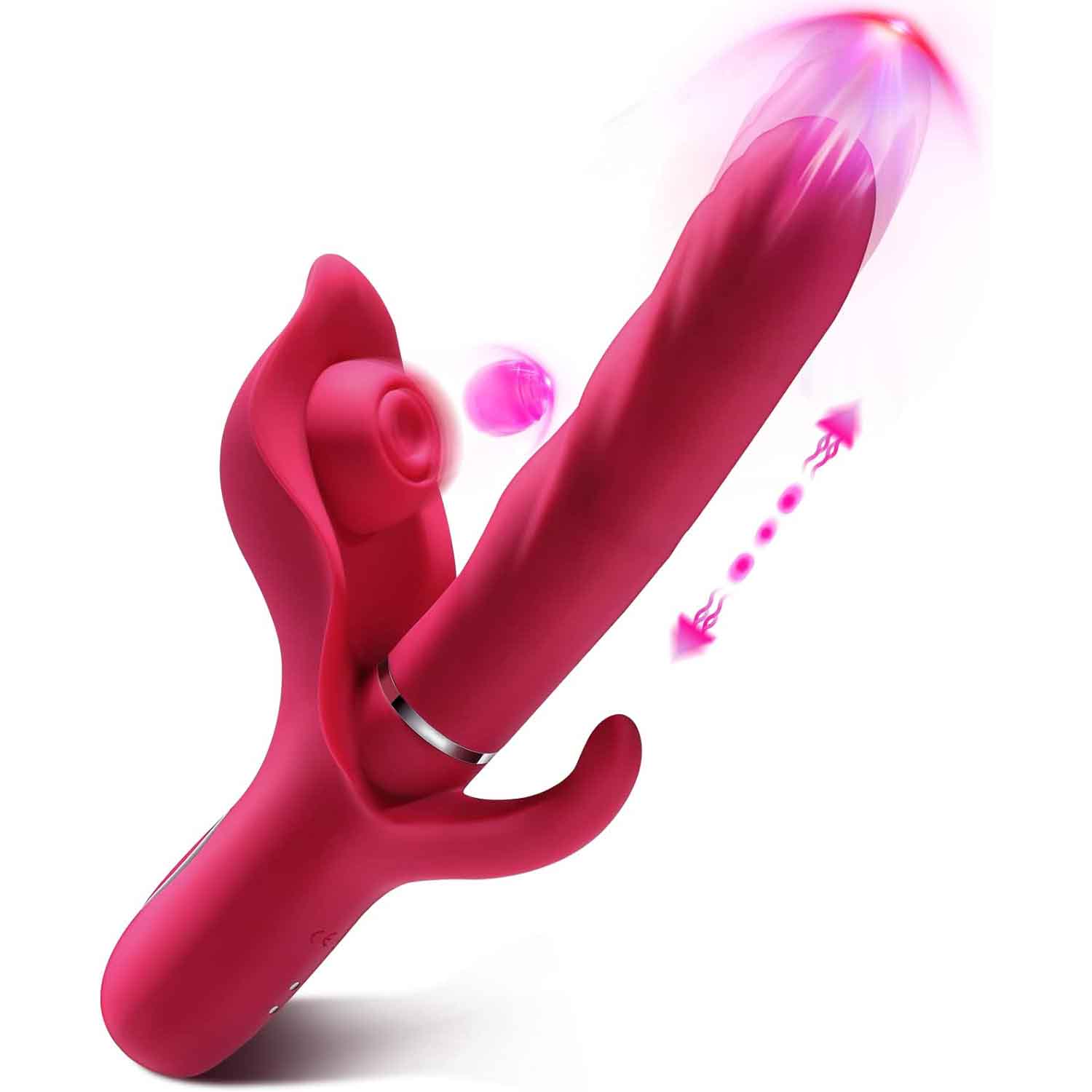 Ximena - 10 Thrusting & 10 Flapping & 10 Vibration 3-in-1 Thrusting Dildo Rabbit  Vibrator
