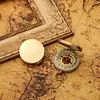 Mini Portable Copper Navigation Compass Outdoor Luminous Flip Compasses