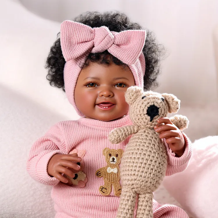 Babeside Smiling Reborn Baby Mia&nbsp;17" African American Little Infant Girl Healing of the Heart