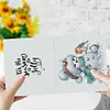(US Local)Diamond Art Greeting Cards Congratulations Cards & Gifts (10pcs Winter Snowman)