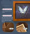 3D DIY Bead Embroidery Butterfly Home Decor Gift Tabletop Display Frame Kit(Include Embroidery Hoop)
