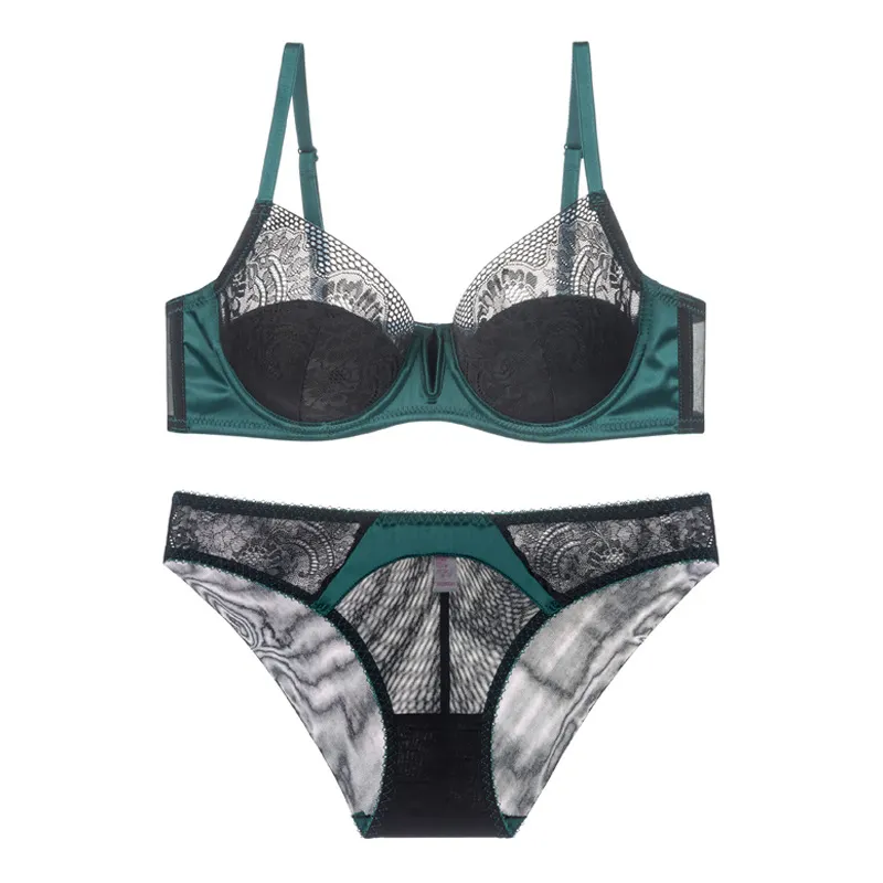 Churchf French Girl Thin Cup Pure Lingerie Gathered Sexy Lace Bra Set Small Bra Dedicated Half Cup Bra Bra Bra Bra