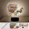 Flower Carriage Diamond Painting Night Light 5D DIY Diamond Art Lamp Home Decor