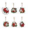 6PCS Diamond Painting Keyring Double Sided Diamond Painting Art Keychain Pendant