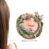 DIY Diamonds Painting Special Shaped Crystal Drill Crafts Mirror Desk Ornament Decor Kit(Flower Dragonfly)