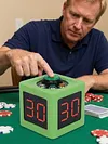 4 Sides Cube Timer with 1.4in Display Digital Countdown Stopwatch Timer 5-Level Brightness No Battery for Poker Casino Chess Tournament