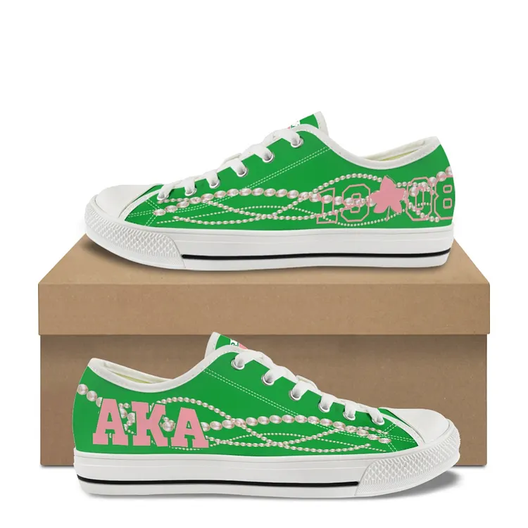 Fashion printed low-top canvas shoes