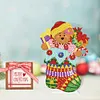 >SALE<Desktop Round Diamond Painting Ornament Acrylic Xmas Stocking (#4)