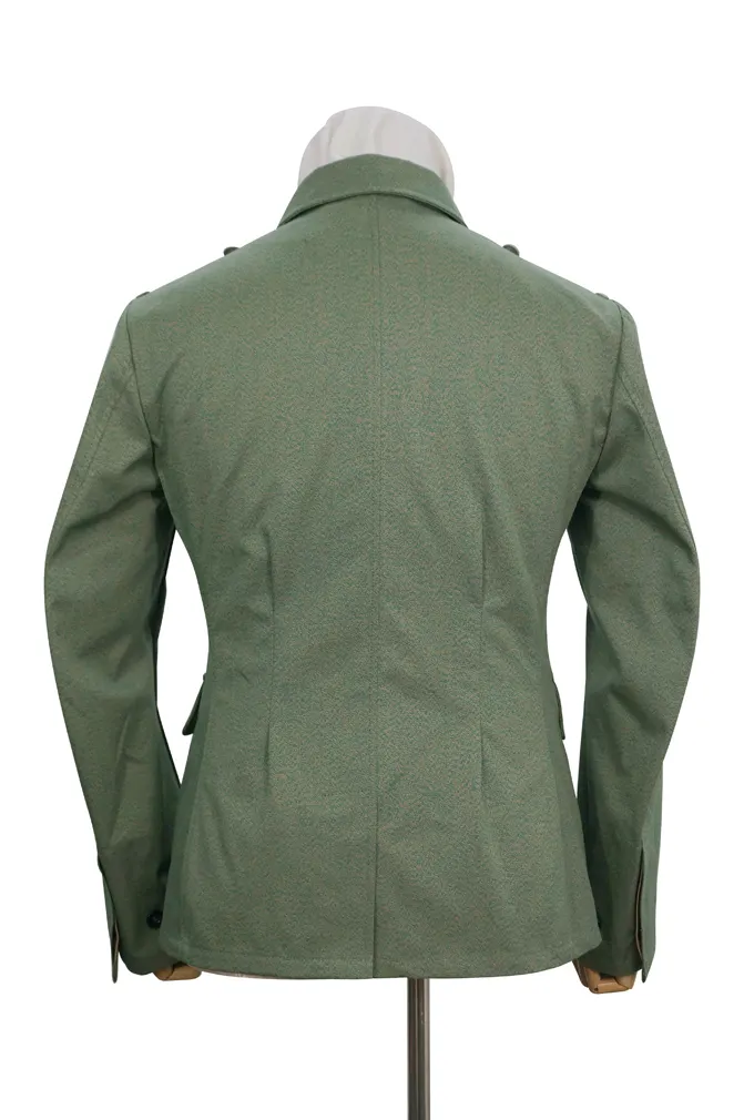   Polizei German EM Mottled Green Open Collar Summer Service Tunic German-Uniform