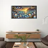 Dreamy Lake Scenery-Partial Special Shaped Diamond Painting 60*30CM(Big Size)