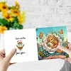 (US Local)6Pcs Bud Dragon DIY Diamond Painting Card for Holiday Party Favors for Friends Greeting Card Kit