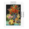 Blooming Flowers-Full Embroidery 2 Strands 14CT Stamped Cross Stitch-55*75CM-Large Size