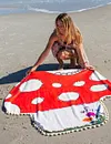 Mushroom Be Happy Beach Towel