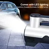 Car Air Compressor 120W Electric Tyre Inflatable Pump with LED Light LCD Display