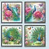 (US Local)4Pack Peacock-Special Shaped Diamond Painting Kit(30x30cm)