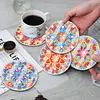 6PCS Diamond Painting Acrylic Washable Mandala Coaster with Holder