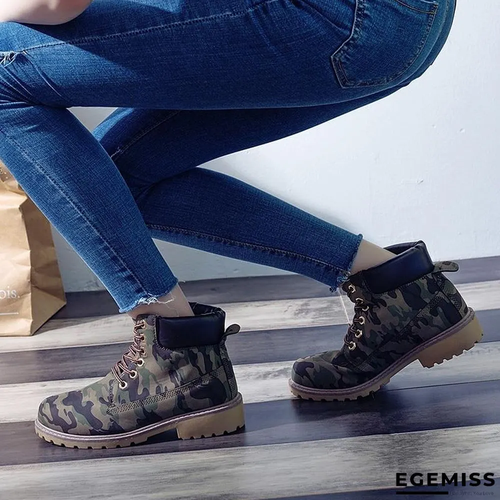 Autumn Early Winter Shoes Women Flat Heel Boots Fashion Keep warm Women's Boots Brand Woman Ankle Botas | EGEMISS