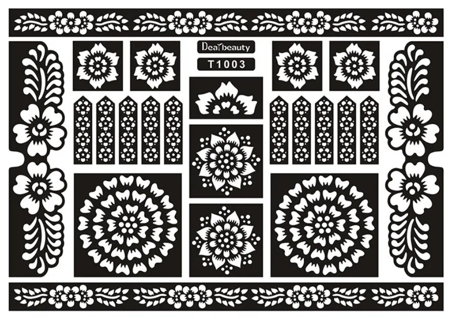 1 piece bih Temporary Tattoo Stencil Henna tatoo paste 24models Template professional 2018 new Painting Kit supplies sexy paint