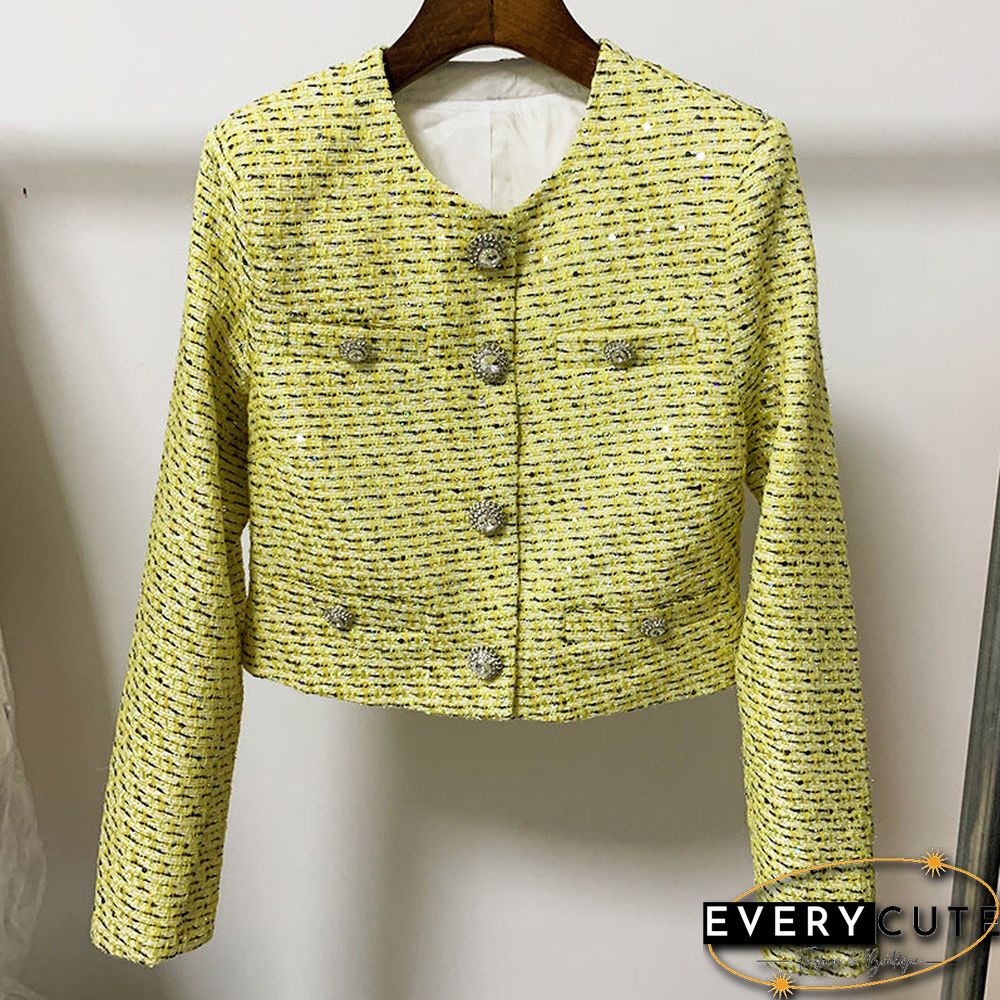 Confident Womens Tweed Blazer And Skirt Suits Plaid
