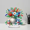 DIY American Flag Special Shape Diamond Painting Desktop Ornament (Flower Vase 2)