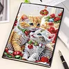 (US Local)50-Page A5 Christmas Cat Diamond Painting Notebook for Adult Holiday Gift
