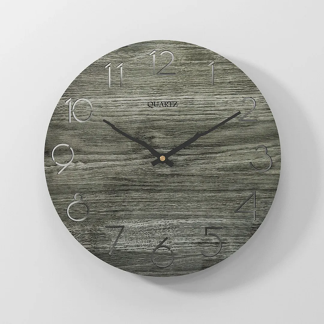 Nordic Simple Wooden 3D Wall Clock Modern Design for Living Room Wall Art Decor Kitchen Wood Hanging Clock Wall Watch Home Decor