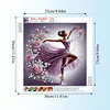 Pink Rose Dancing Girl-Partial Special Shaped Diamond painting 30*30CM