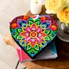 (US Local)DIY Special Shaped Crystal Painting Classic Heart Mandala Storage Box Ornament Kit