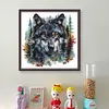 Forest Wolf - 11CT Stamped Cross Stitch - 50*50cm - Animal