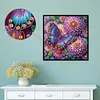 Fleurs De R&ecirc;ve Et Papillons-Peinture Diamant En Forme Sp&eacute;ciale-40 * 40CM