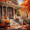 Autumn'S Door - 14CT Stamped Cross Stitch - 50*50cm