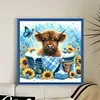 (Stamped/Counted) Bathing Yak And Sunflower-11CT Cross Stitch 40*40cm/15.75*15.75in