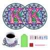 2pcs/set DIY Diamond Painting Special Shape Acrylic Alphabet Coaster Kit