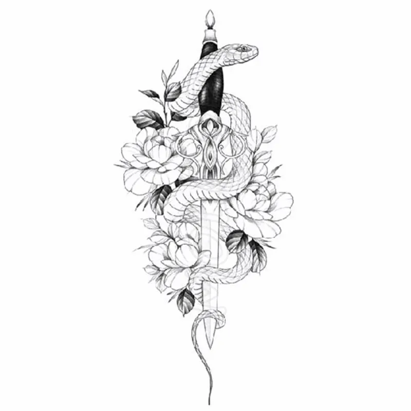 Tattoo Sticker Little Half Face Cat Element Small Animal Flower Water Transfer Temporary Fake Body Art Tatoo for Kid Girl Boy