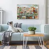 (Counted/Stamped)Landmark-Amsterdam Canal-14CT Cross Stitch 44*34cm/17.32*13.39in