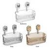 No-Drill Bathroom Suction Storage Box Reusable Multi Functional Suction Cup Shelf Detachable Transparent Storage Hanging Basket for Shampoo Conditioner Soap