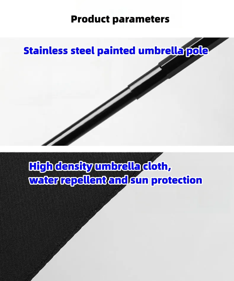  VIP business folding 10-bone black plastic umbrella
