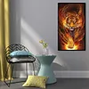 (Counted/Stamped)(Big Size) 11CT Flame Tiger-Cross Stitch 40*75cm/15.75*29.53in
