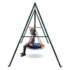 [US Local Warehouse] Swing Set Frame Rust Proof Outdoor Swing Stand Backyard Metal Hammock Stand Set Double Swinging Frame Set for Kindergarten Shopping Mall Park