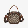 Mini sac bandouli&egrave;re rond zipp&eacute; &agrave; motif ours vintage
