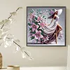 Lily Dress Elegant Girl-Partial Special Shaped Diamond painting 30*30CM