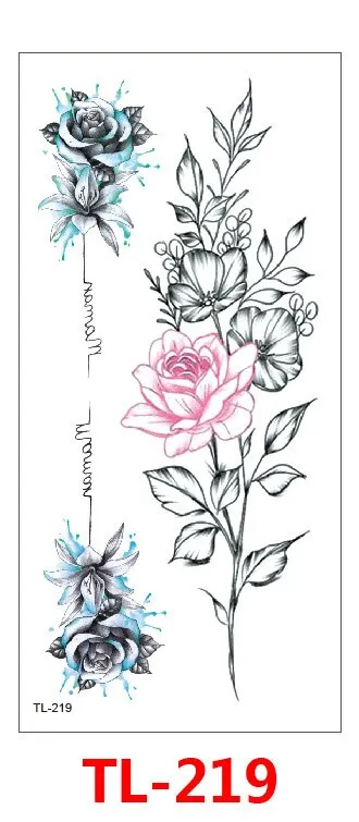 Waterproof Temporary Tattoo Sticker Mermaids Animals Flowers Designs Tattoos Body Art Arm Fake Tatoo Women Men